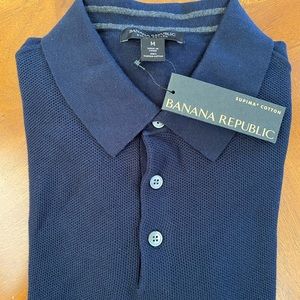 Banana Republic Navy Blue Collar Shirt